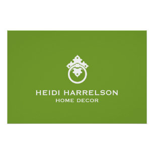 Vintage Door Knocker Green/White Logo Download Poster