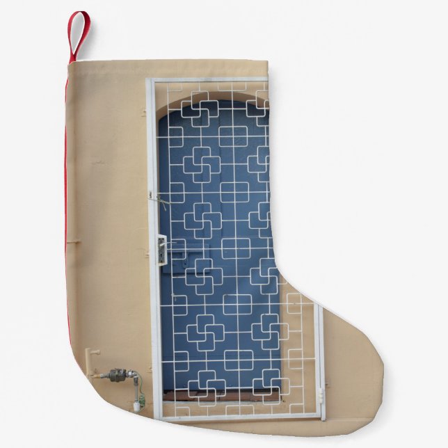 VINTAGE DOOR SMALL CHRISTMAS STOCKING (Front)