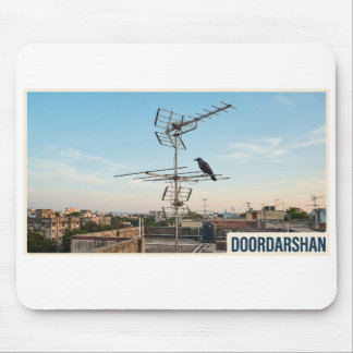 Vintage Doordarshan Era Rooftop TV Antenna | 80s I Mouse Mat