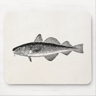 Vintage Dorse Fish - Marine Fishes Template Blank Mouse Mat