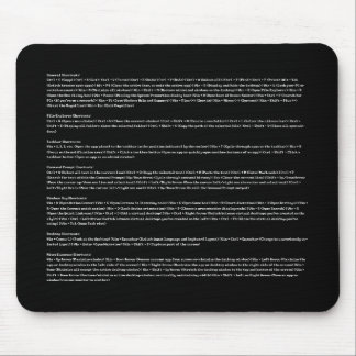 Vintage DOS-Style Black with Windows Shortcut Keys Mouse Mat