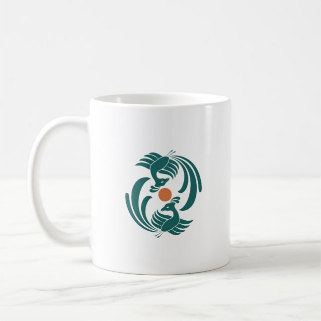 vintage double-phoenix coffee mug (Left)
