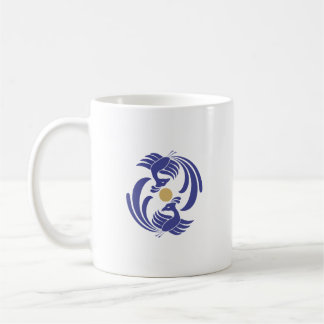 vintage double-phoenix coffee mug