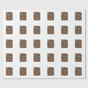 Vintage Double Toil Trouble Halloween Shirt Design Wrapping Paper