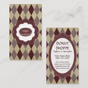 vintage doughnut business card