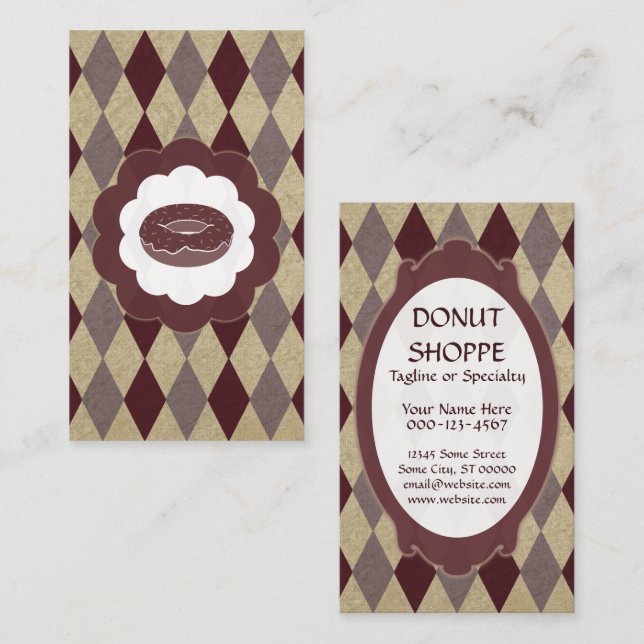 vintage doughnut business card (Front/Back)