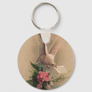 Vintage Dove Key Ring