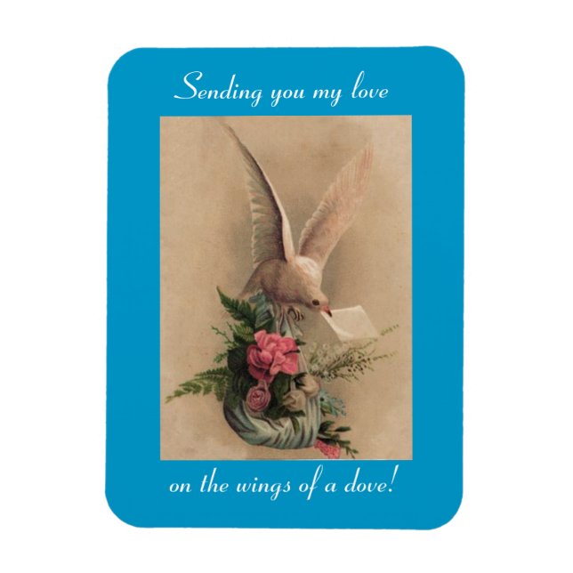 Vintage Dove Magnet (Vertical)