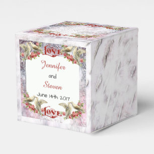 Vintage Dove Wedding Favour Box