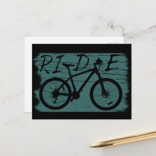 Vintage Downhill MTB - Ride Mountain Bike Holiday Postcard
