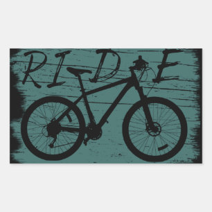 Vintage Downhill MTB - Ride Mountain Bike Rectangular Sticker