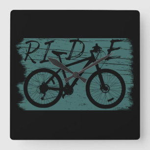 Vintage Downhill MTB - Ride Mountain Bike Square Wall Clock