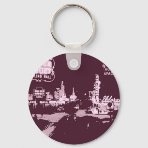 Vintage Downtown Las Vegas Key Ring