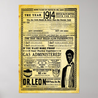Vintage Dr Leon Dentist Office Print