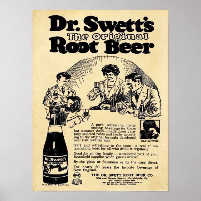 Vintage Dr. Swetts Root Beer print (Front)