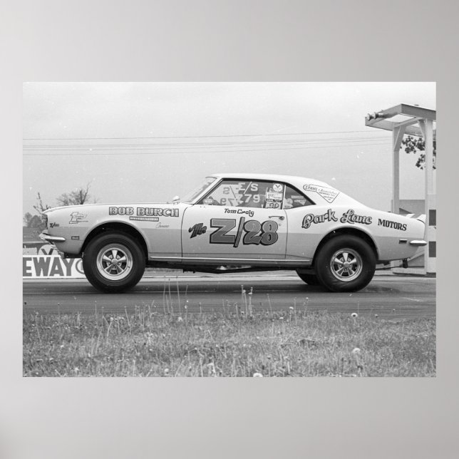 Vintage Drag - Chevy Camaro Z/28 Drag Poster (Front)
