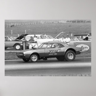 Vintage Drag - Mr Gasket "Test Car" Camaro Poster