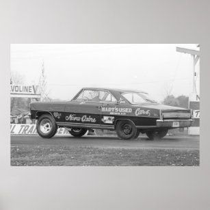 Vintage Drag Racing - 1966 Chevy Nova SS NovaCaine Poster