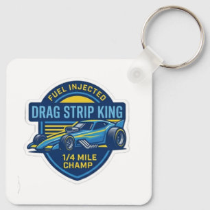 Vintage Drag Strip King 1/4 Mile Champ Key Ring