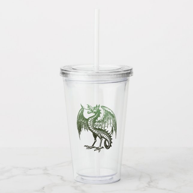 Vintage Dragon Acrylic Tumbler (Front)