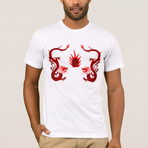 Vintage Dragon Holiday Red and Black T-Shirt