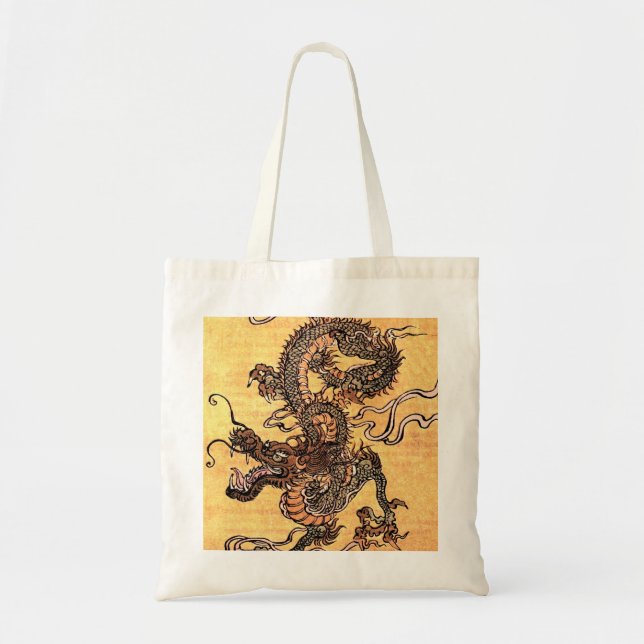 Vintage Dragon Tapestry Tote Bag (Front)
