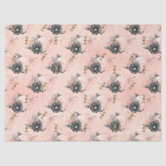 Vintage Dragonflies Series Design 4 Tissue Paper (Front)