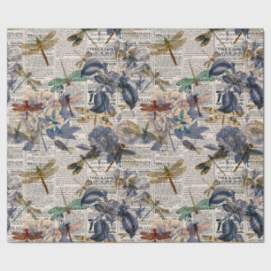 Vintage Dragonflies Series Design 5 Wrapping Paper