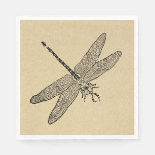 Vintage Dragonfly Art Napkin