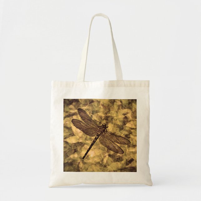 Vintage Dragonfly Art Tote Bag (Front)