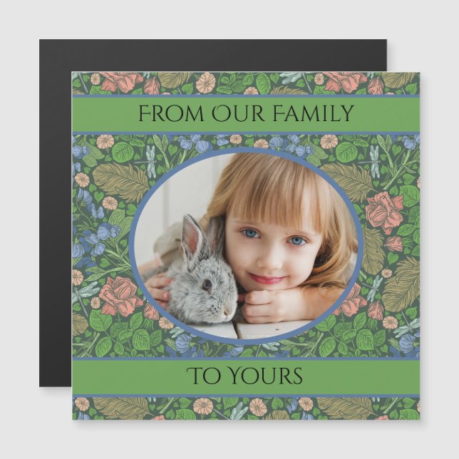 Vintage Dragonfly Flying in an English Garden (Front/Back)