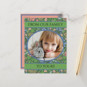 Vintage Dragonfly Flying in an English Garden Postcard
