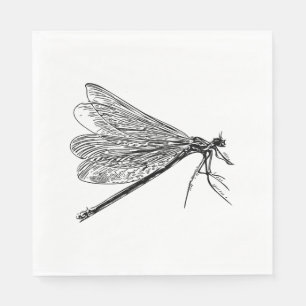 vintage dragonfly napkin