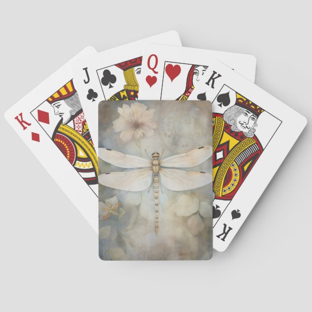 Vintage Dragonfly Playing Cards (Back)