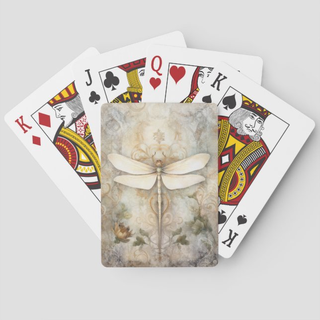 Vintage Dragonfly Playing Cards (Back)