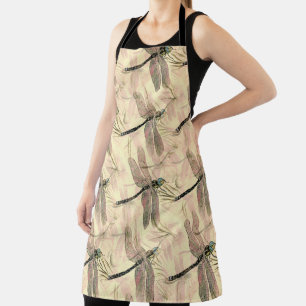 Vintage Dragonfly Print  Apron