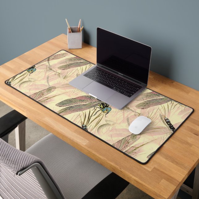 Vintage Dragonfly Print  Desk Mat (Office 2)