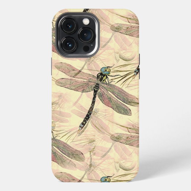 Vintage Dragonfly Print  iPhone Case (Back)