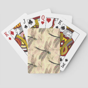 Vintage Dragonfly Print Playing Cards