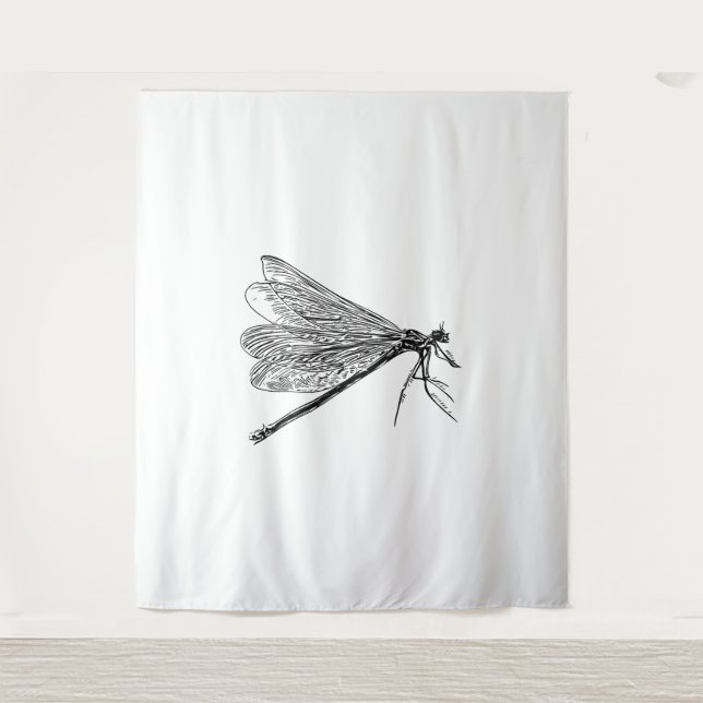 vintage dragonfly   tapestry (Front)