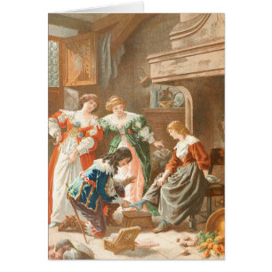 Vintage Drawing: Cinderella and the Glass Slipper
