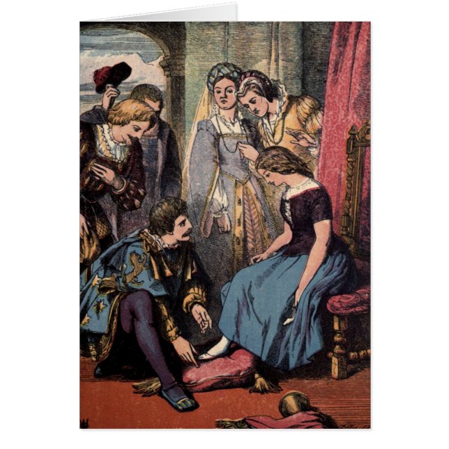 Vintage Drawing: Cinderella and the Prince (Front)