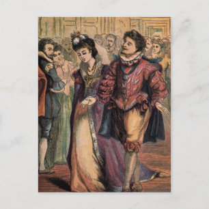 Vintage Drawing: Cinderella and the Prince Postcard