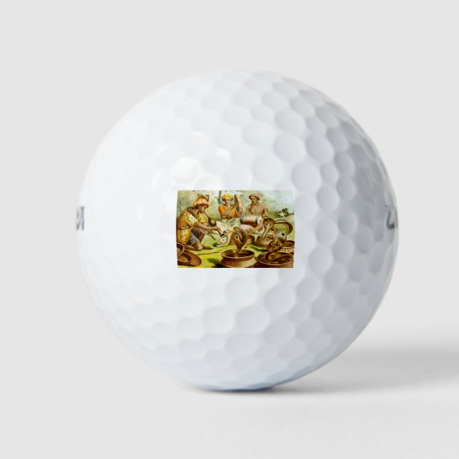 Vintage drawing rabbits golf balls (Front)
