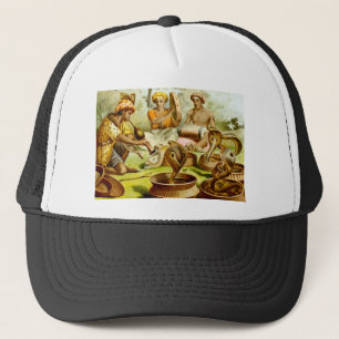 Vintage drawing rabbits trucker hat