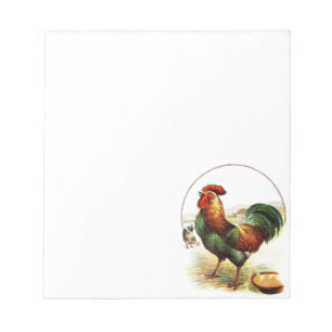 Vintage Drawing: The Rooster Notepad