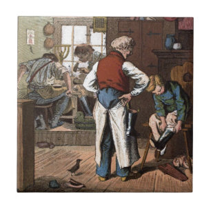 Vintage Drawing: The Shoemaker Tile