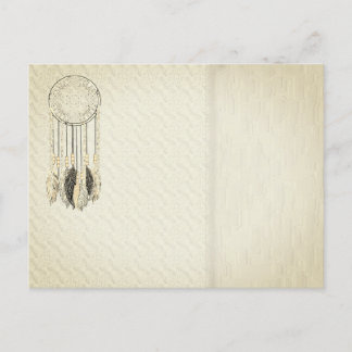 Vintage Dream Catcher Texture Wedding Invitation