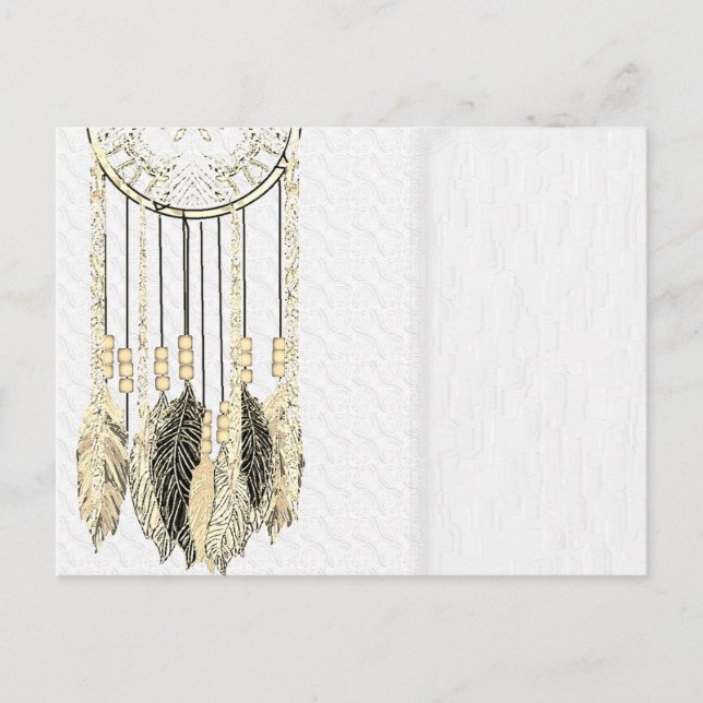 Vintage Dream Catcher Texture Wedding Invitation (Front)