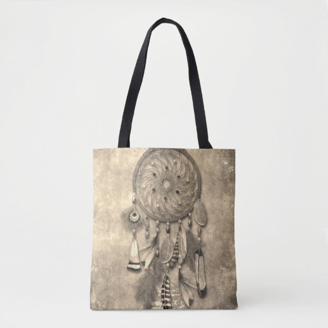 Vintage Dreamcatcher | Boho Style Tote Bag (Front)